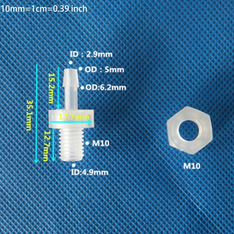 Barb Hose One Way Inline Check Val ve 5/6/7/8mm/5-M10 Heat/Oil/Acid/Ozone Resisitance for Fuel Gas Liquid DropShipping