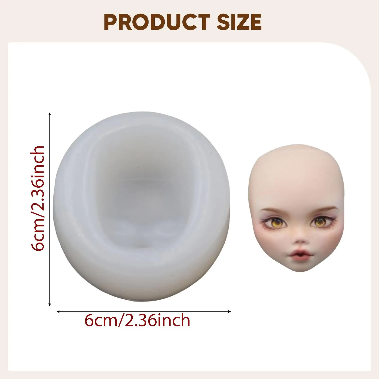 Doll Face Clay Casting Tool,Baby Facial Making Soft Reusable Silicone Resin Art