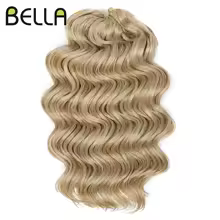 BELLA 16 Inch 3PCS 300g Deep Wavy Hair Synthetic Crochet Braids Water Wave Hair Ombre Rainbow Twist Crochet Hair Extensions - AliExpress 