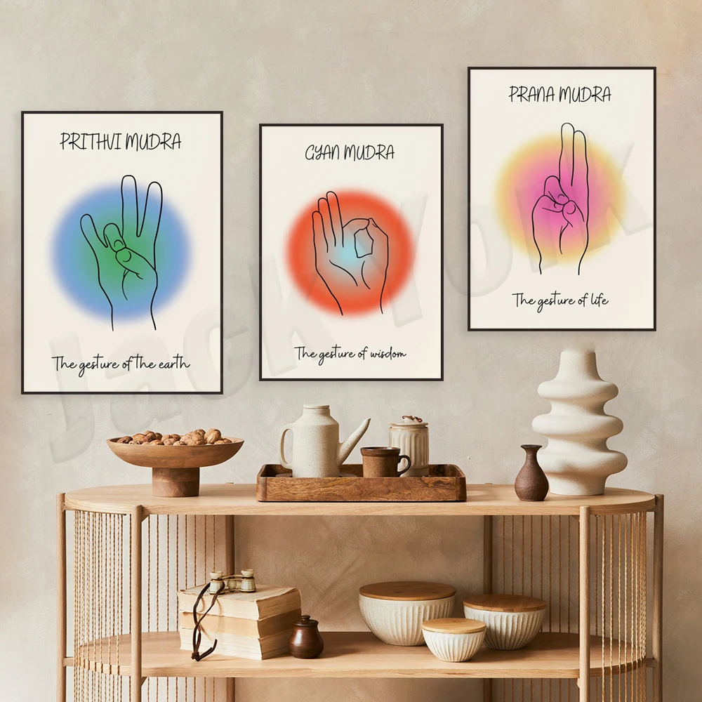 Mudra Posters, Yoga Art, Printable Mudra Wall Art, Mudra Art, Yoga Posters, Mudra Posters