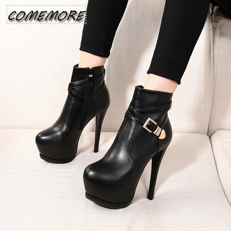 Summer Ankle Boots High Heels Women Shoes Peep Toe Sexy Lady Chelsea Boots Party Thin Heeled Size 35-40 Boots Female Women Shoes