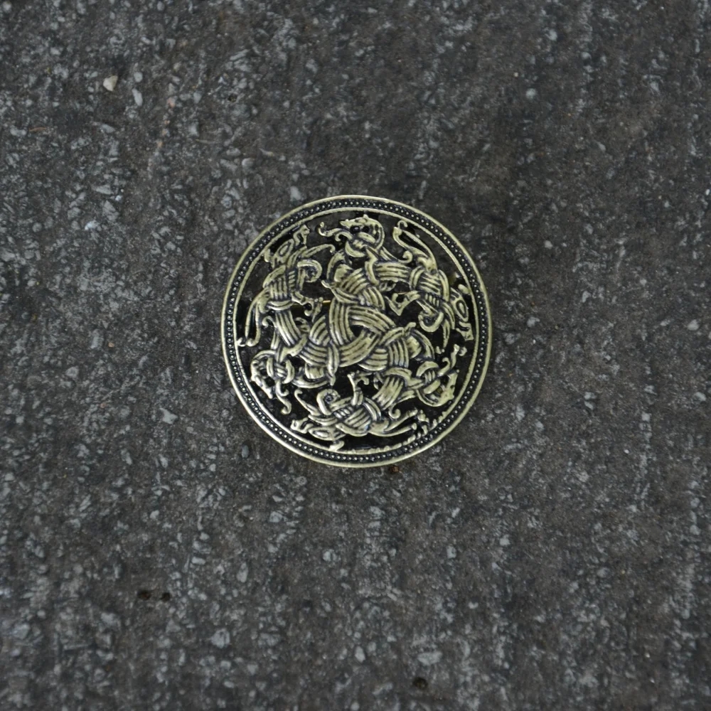 الحنين 1 قطعة القوطي القرون الوسطى الثلاثي التنين الثالوث رمز السويدية الاسكندنافية نورس فايكنغ بروش للرجال ملابس حريمي دبوس