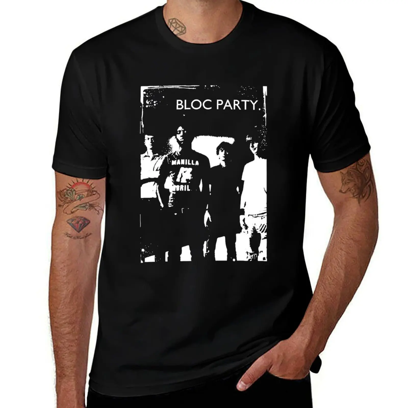 

Футболка Bloc Party, винтажная футболка с рисунком, футболка на заказ, мужская одежда