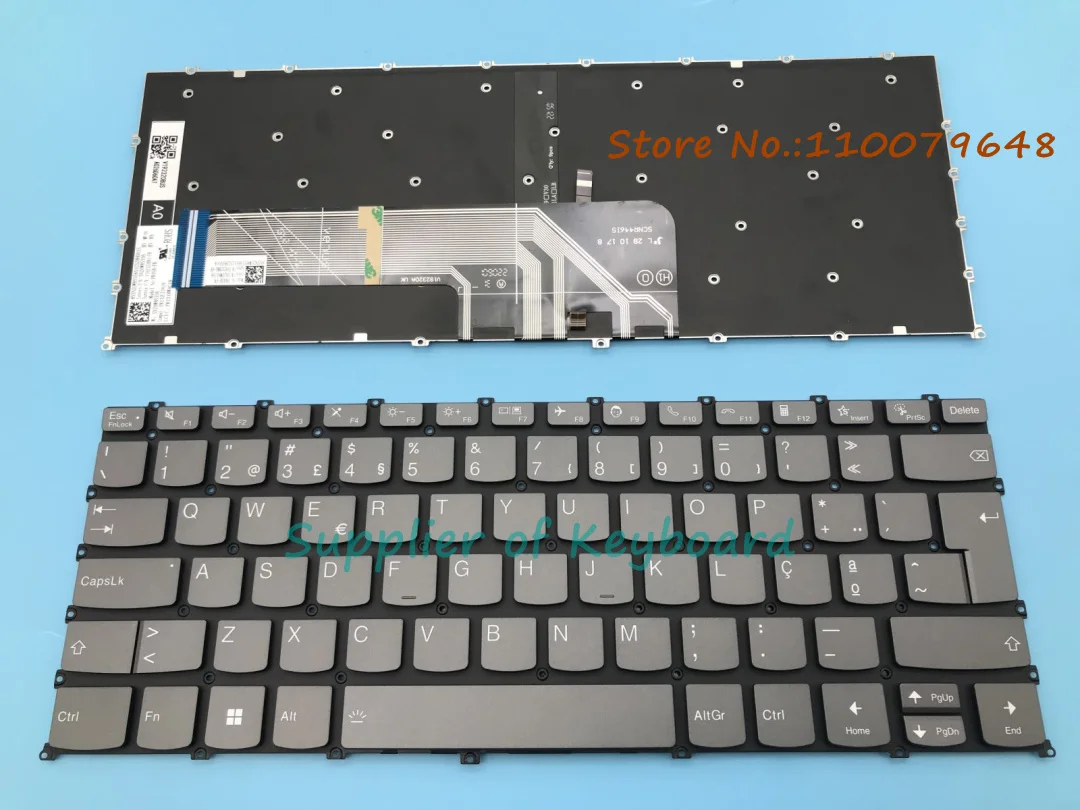 Imagem -04 - Teclado Portátil Retroiluminado para Lenovo Flex 514are05 5-14iil05 5-14itl05 V14 G2-al Francês Latim Espanhol Reino Unido Português Novo