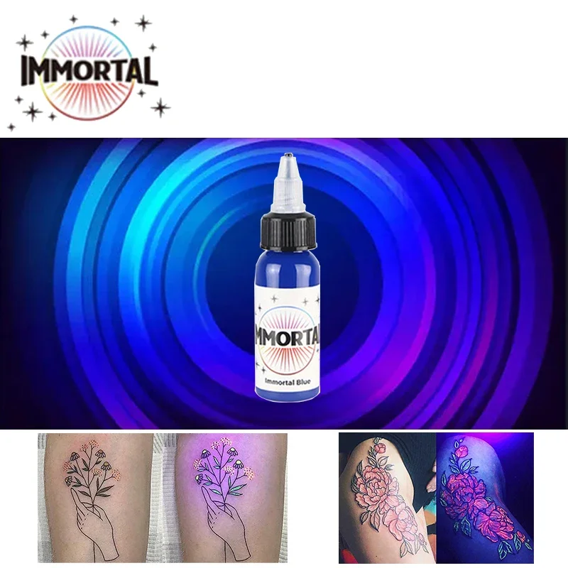 

Fluorescent Tattoo Pigment 8 Colors Purple Light Professional Semi-Permanent Microblading Easy Coloring Body Makeup Inks 15ML