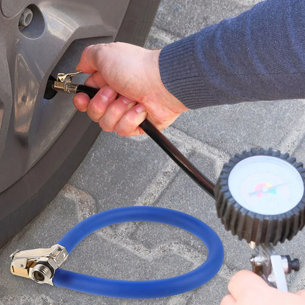 

2Pcs Tire Inflator Hose Air Release Extension Replacement Adapter Lock Chuck for Bike Pump Portable Air Compressor Attachment