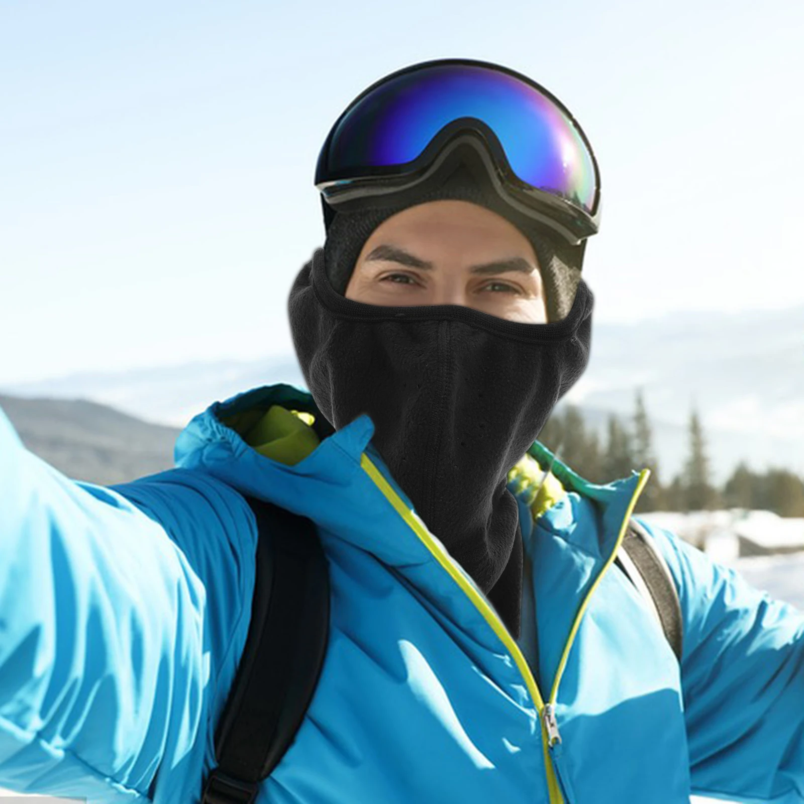 

Thermal Mask Face Cover Polar Fleece Neck Gaiter Warmers Cold Weather Winter Riding Men Women Scarf Half Mask Soft Comfort Warm