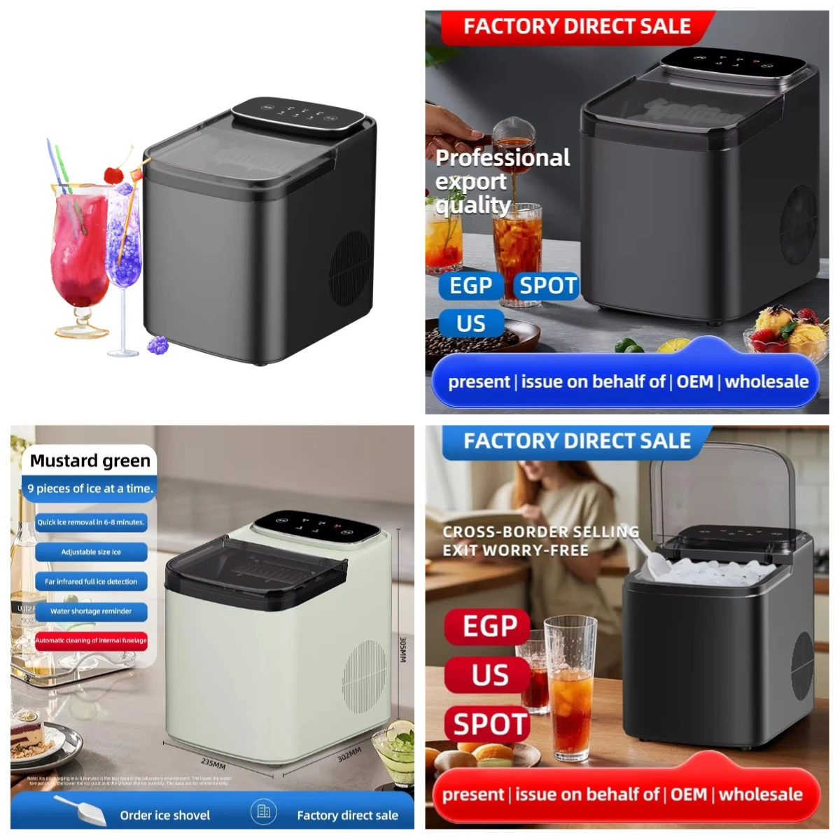 

New Design Portable Countertop Automatic Nugget Ice Maker 200kg Storage Capacity 220V Home Commercial Use