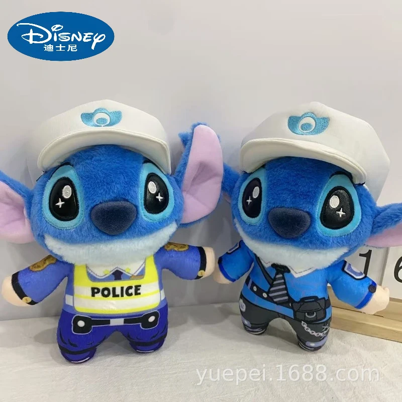 

Disney 2025 New Kawaii Police Officer Stitch Plush Doll Home Ornaments Best Birthday Gifts and Christmas Gifts for Friends