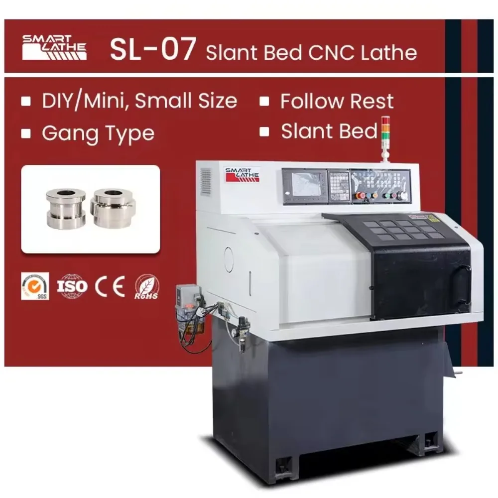 SL-07 CNC lathe turning and drilling cnc lathe bar feeder c axis cnc lathe