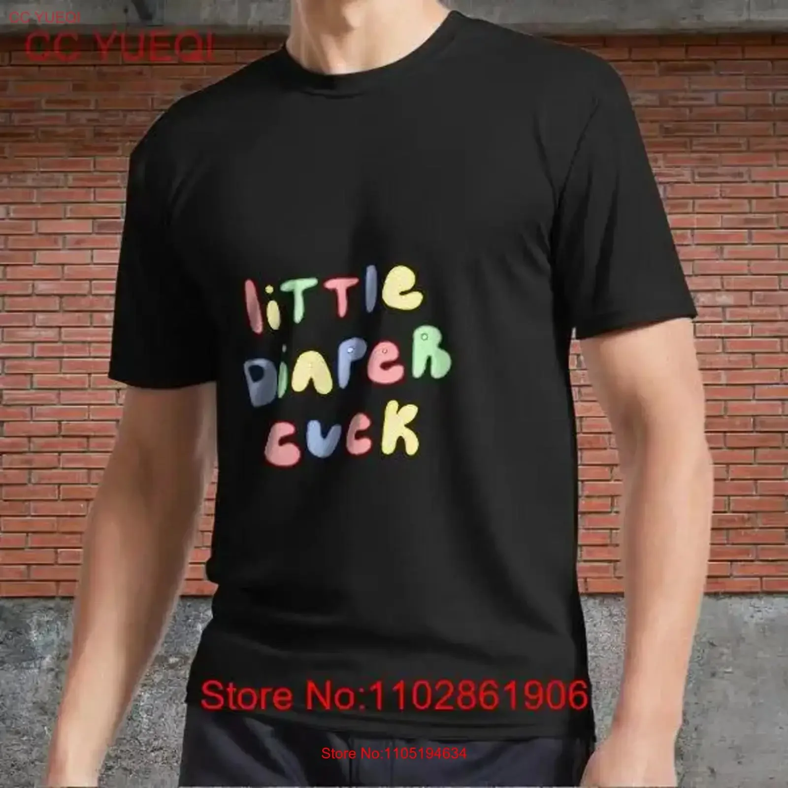 abdl little diaper cuck T Shirt primary Logo Men's Funny Size S to 5XL vintage Washed Versatile streetwear homme Slightly