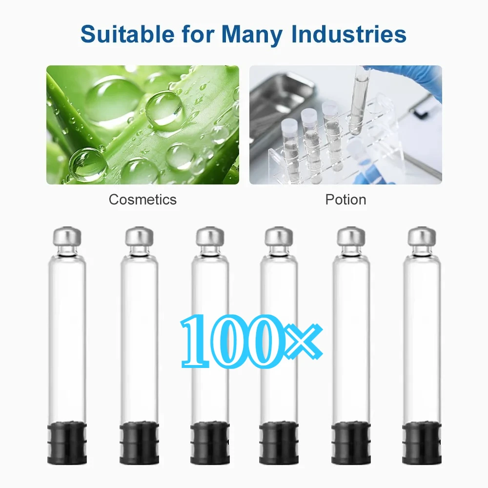 10-100Pack 3ml Peptide Insulin Pen Cartridge, 3cc Cartridges Compatible with Reusable Injection V1 & V2 Pens, Individually Pack