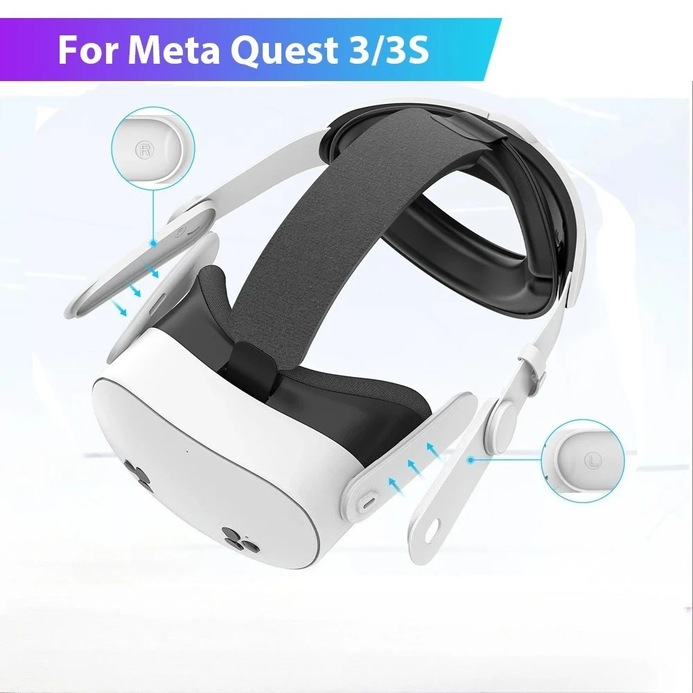 Correa de cabeza ajustable mejorada para Meta Quest 3/3S, diadema de repuesto Elite, accesorios para Oculus Quest 3S VR