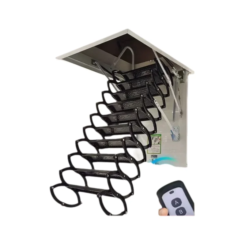 Wall-mounted Loft Telescopic Ladder Household Indoor and Outdoor Lifting Retractable Invisible Ladder