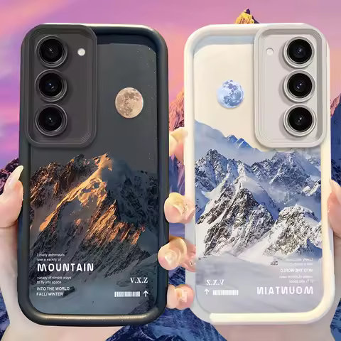 Sunset Snow Mountain Case for Samsung Galaxy A31 A30 A24 A23 A22 A21S A20S A20 A14 A13 A12 A11 A10S A05 A05S A04E A04 A03 Cover