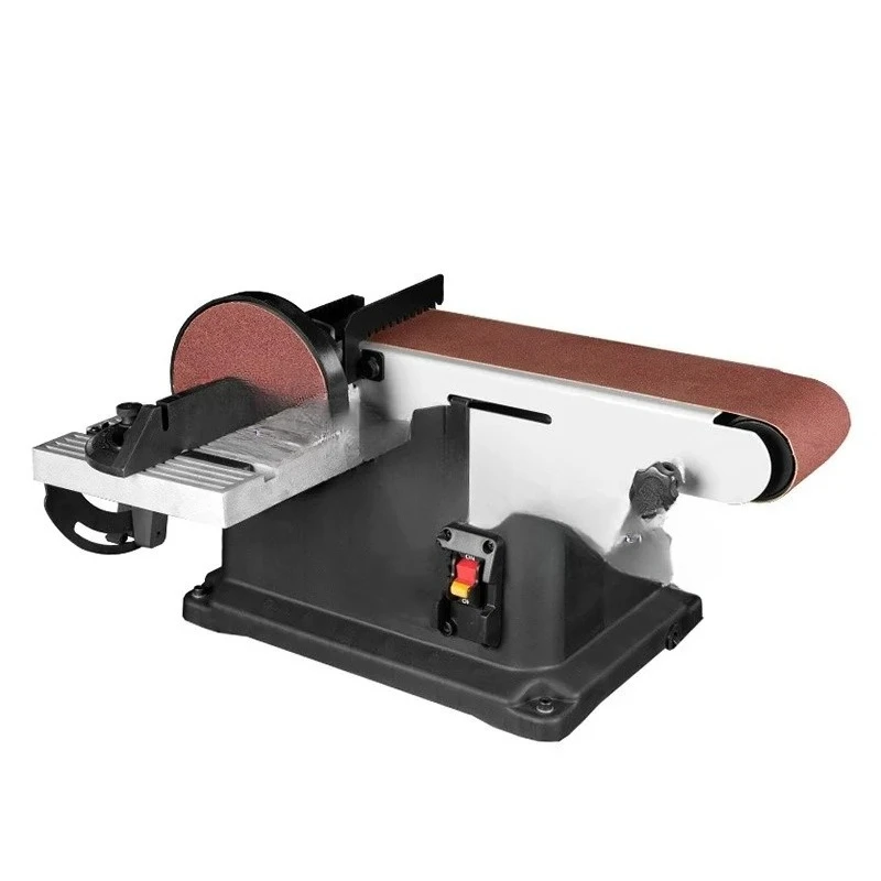 Woodworking 750W High-Power Electric 220V Sandpaper Polishing Machine 0-60° Angle Adjustable Abrasive Belt Sanding Machine