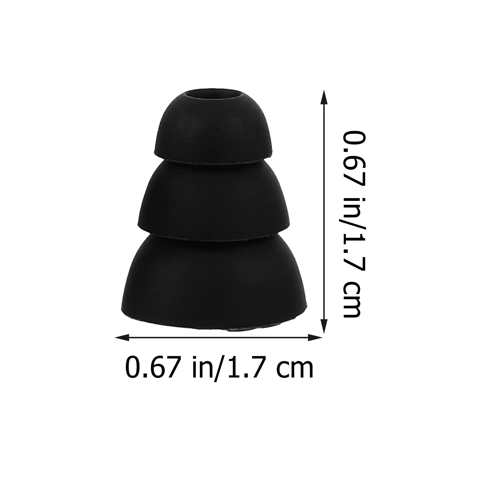 5Pair Smooth Soft Silicone Ear Tips Noise Cancelling Seal Design Reusable Earbud Replacement Eartips Compatible with Most in-Ear