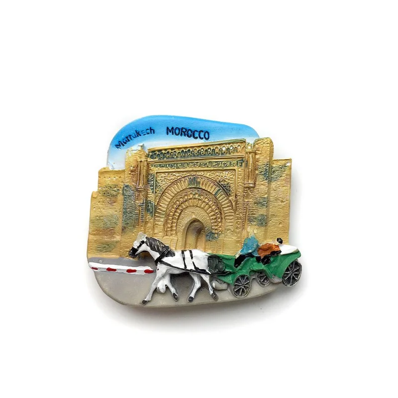 Morocco Marrakech Bab Agnaou Gate Fridge Magnet 3D Resin Room Decoration Home Decor Items Refrigerator Magnets Cute Magnets