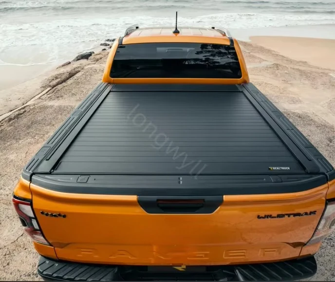 

Pickup Truck Roll-Up Tonneau Cover Accessory Aluminum Alloy Canopy Roller Moving Roof and Tailgate Access Accessory
