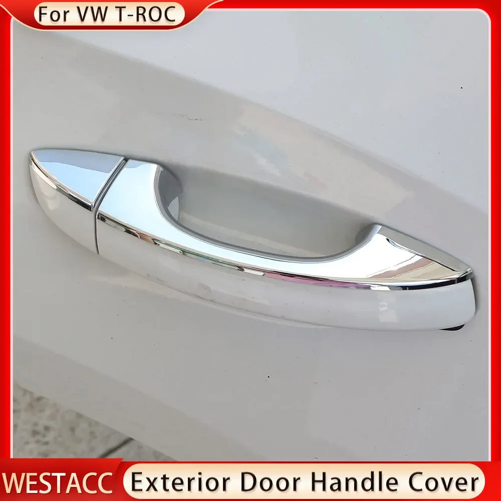 

For Volkswagen VW Troc T-roc 2017 2018 2019 2020 2021 2022 Exterior Door Handle Cover Trim Decoration Sticker Accessories