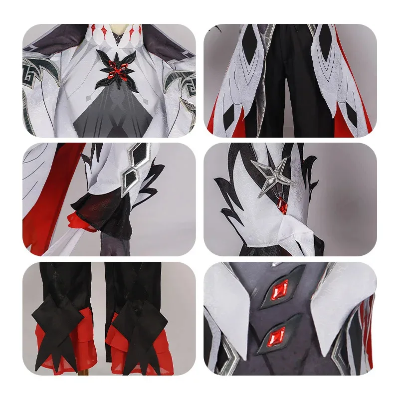 Arlecchino Cosplay Impact Costume Fatui Harbinger Parrucca Set Servo Snezhnaya Costumi di Halloween per le donne