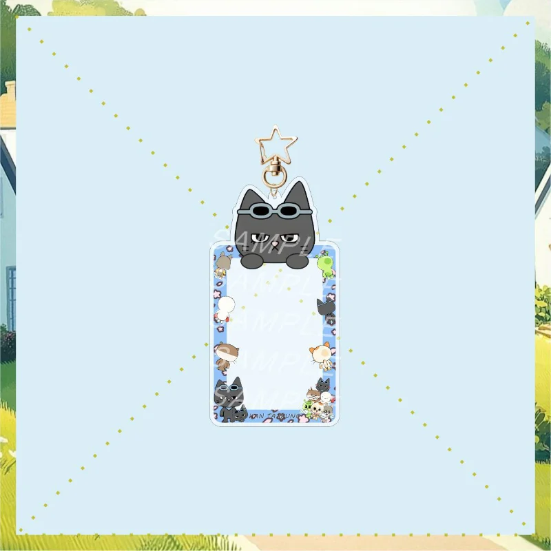 Kpop BOYNEXTDOOR Cartoon Card Insertion Frame Keychain SUNGHO RIWOO JAEHYUN TAESAN LEEHAN Card Storage Pendant Accessories Gift