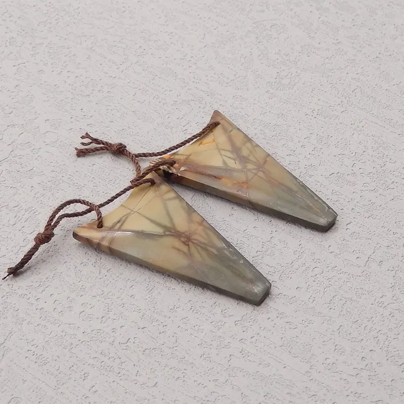 Natural Multi-Color Picasso Jasper Double Hole Earring Beads, Drilled Earring Pair,Semi-Precious Stones for Jewelry Making