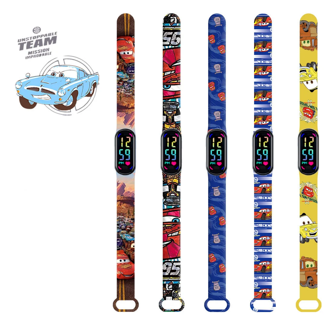 Disney Cars reloj Digital para niños, pulsera con pantalla táctil, resistente al agua, regalo exquisito