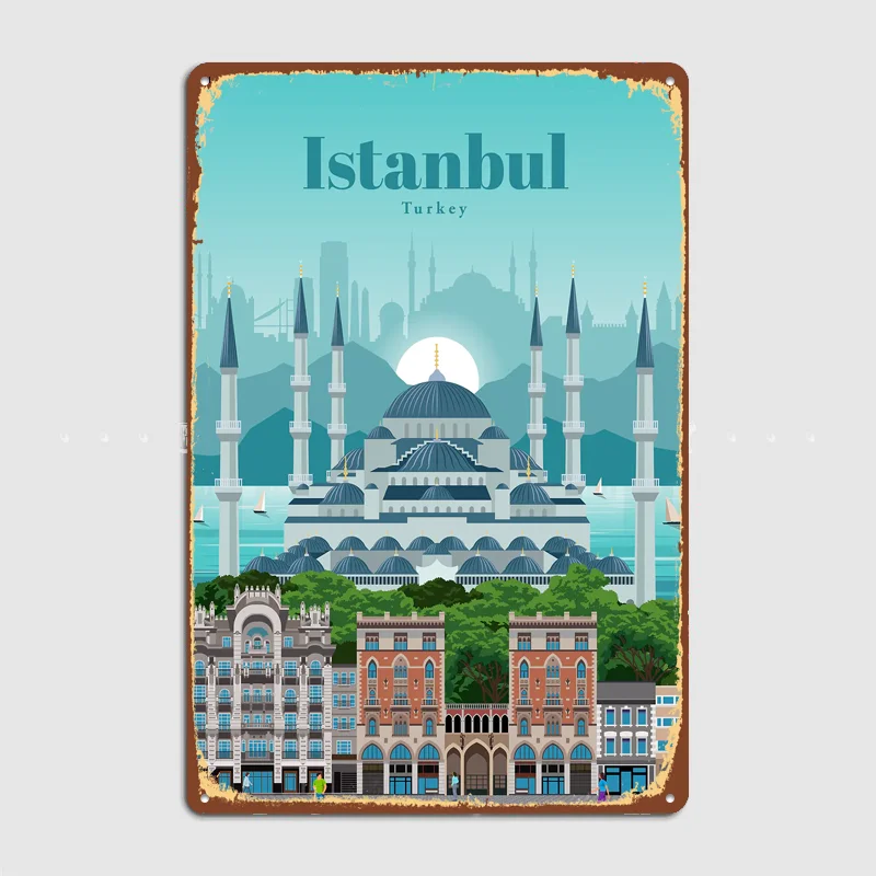 Visiting Turkey Metal Custom Sign Living Room Wall Indoor Decor Room Decoration Bedroom Posters Home Decor