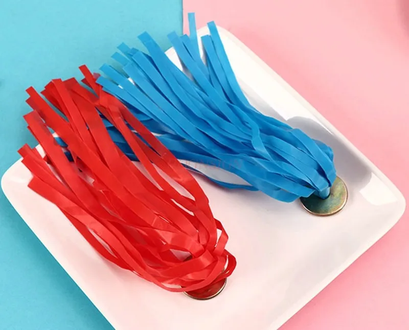 3 peças de peteca colorida feita à mão de plástico colorido, crianças que cavam peteca, esportes