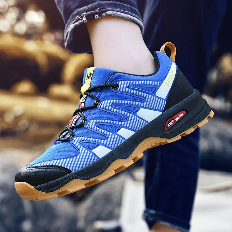 

Men'S Waterproof Thick-Soled Lightweight Outdoor Walking , Anti-Slip, Wear-Resistant And Breathable Travel Shoes
