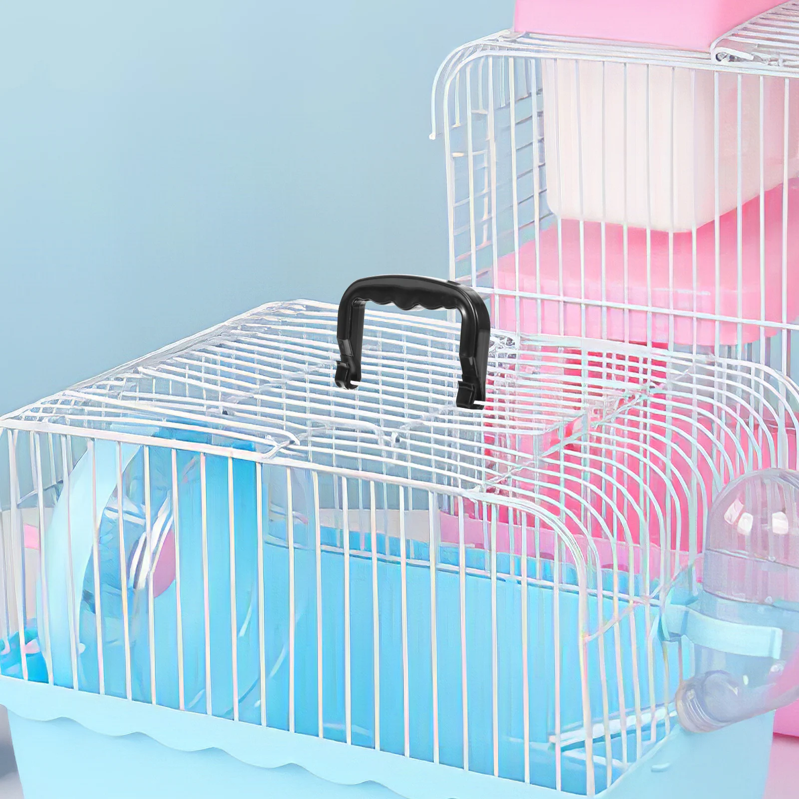 

5Pcs Compact Pet Cage Handle Easy Install Plastic Handle for Rabbit Hamster Bird Cage Outdoor Portable Lifting Accessory