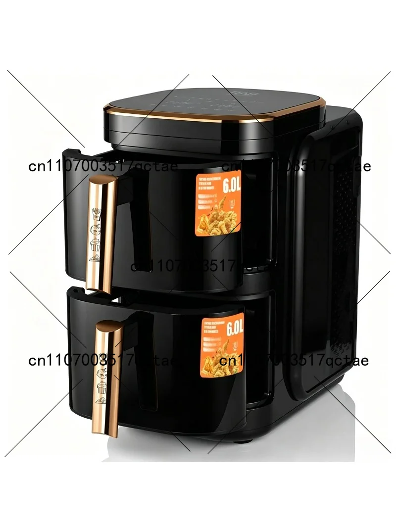 Double-layer Air Electric Fryer Large-capacity Pan Household Multi-functional Intelligent Oil-free Smokeless Electric Fryer