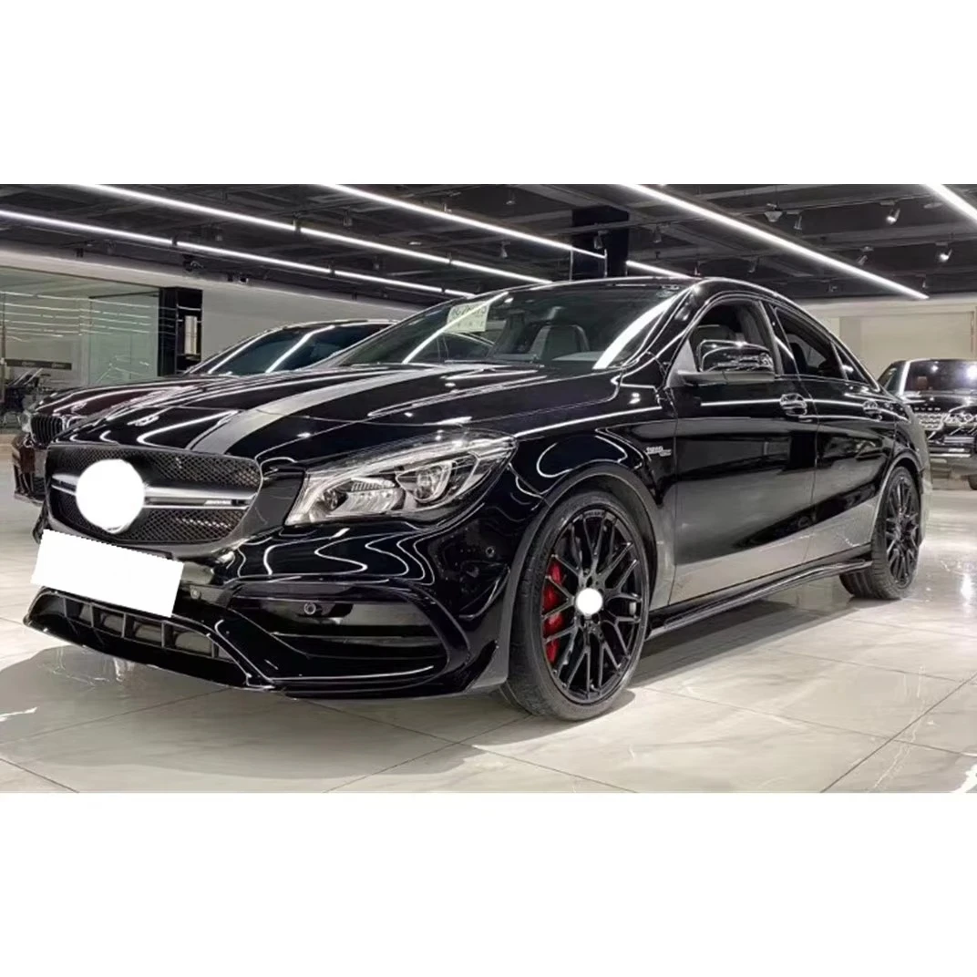 Suitable for Benz CLA W117 2014-2019 Upgrade to CLA45 AMG Model with Front and Rear Bumper and Grille and Side Skirt 4