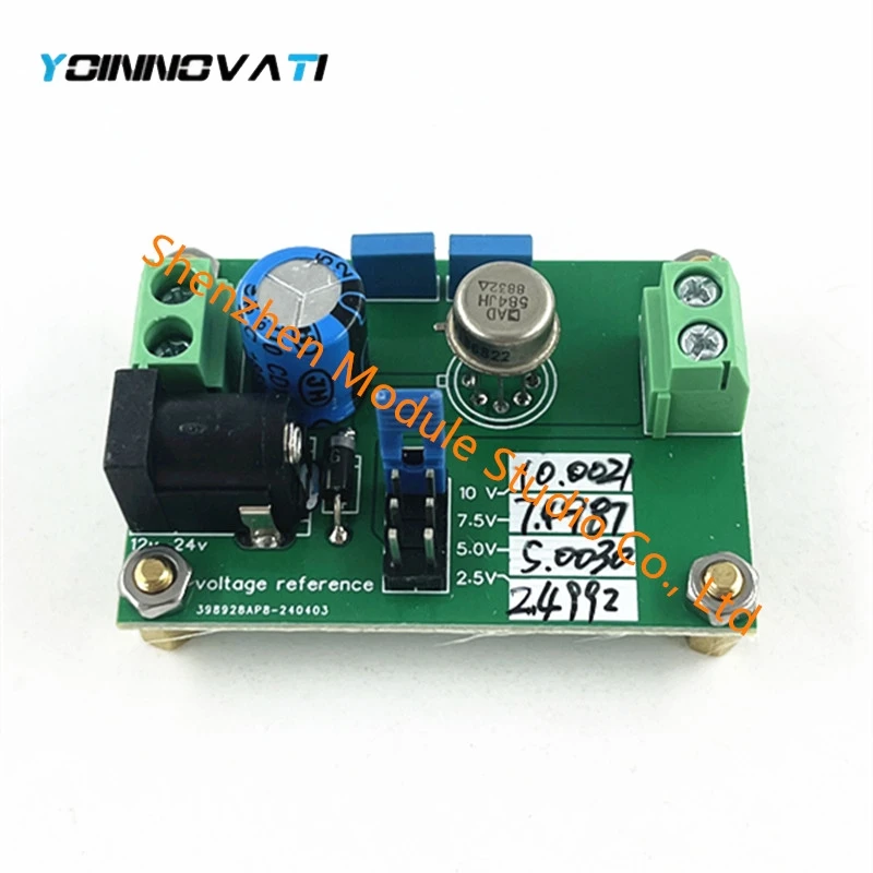 High Precision Voltage Reference Module Board AD584JH Programmable 4 Channel DAC ADC Replace Work On 2.5V/7.5V/5V/10V DC12V-24V