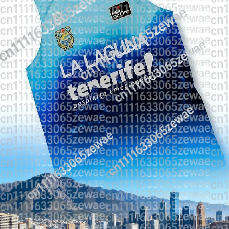 

2526 Модная баскетбольная майка-джерси с 3D-принтом «Тенерифе» (Испания) для взрослых и детей: дышащая, быстросохнущая, комфортная спортивная одежда