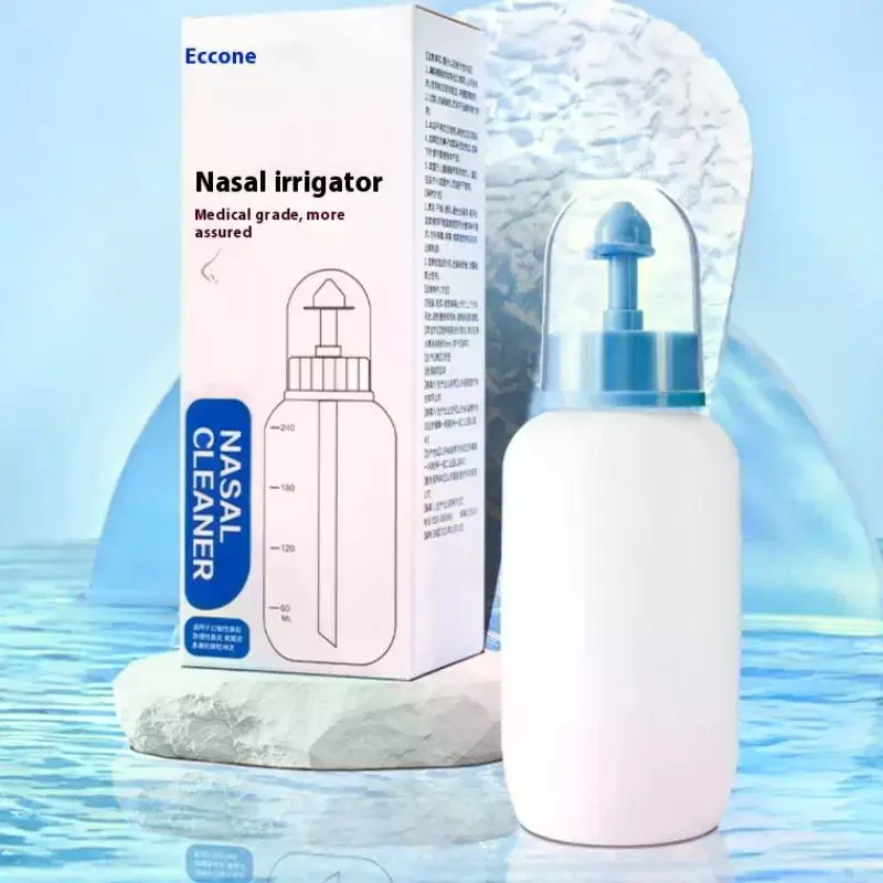 240/250ml 세척기 린스 병 코 보호기 코 세척기 비염 예방 성인 어린이 네티팟
