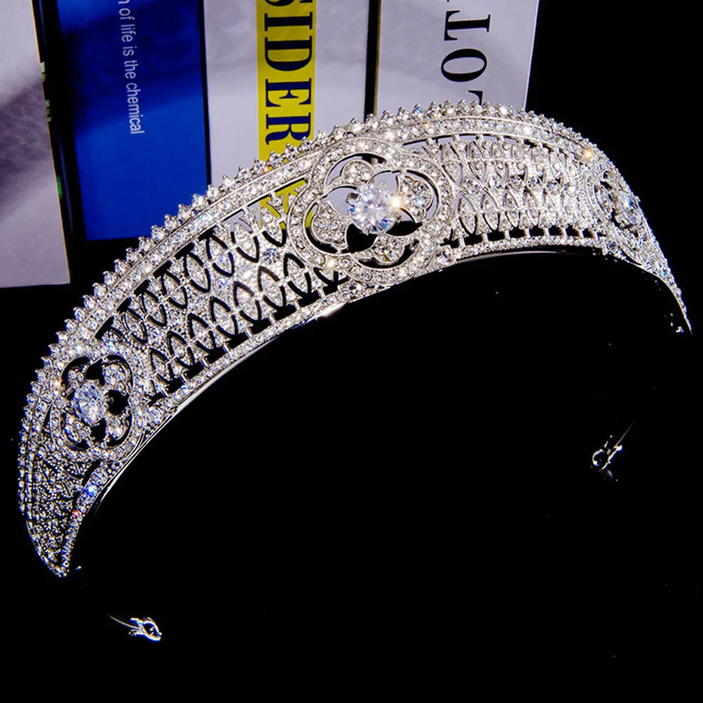 

1 Piece Bridal Headband Crown Hairband Rhinestone Tiara for Wedding Prom Birthday Costume Party Halloween Bridal Shining Crown