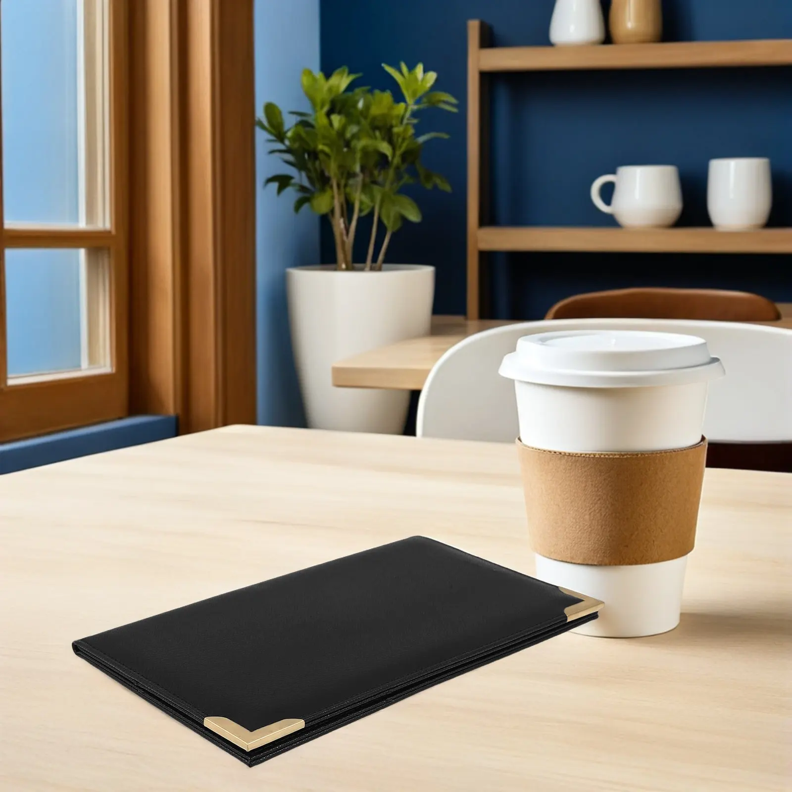 

Check Book Holder for Restaurant 9x5 Matte Menu Clipboard Folder Organizer Bill Presenter Cafe Bar Hotel Receipt Pad Cover