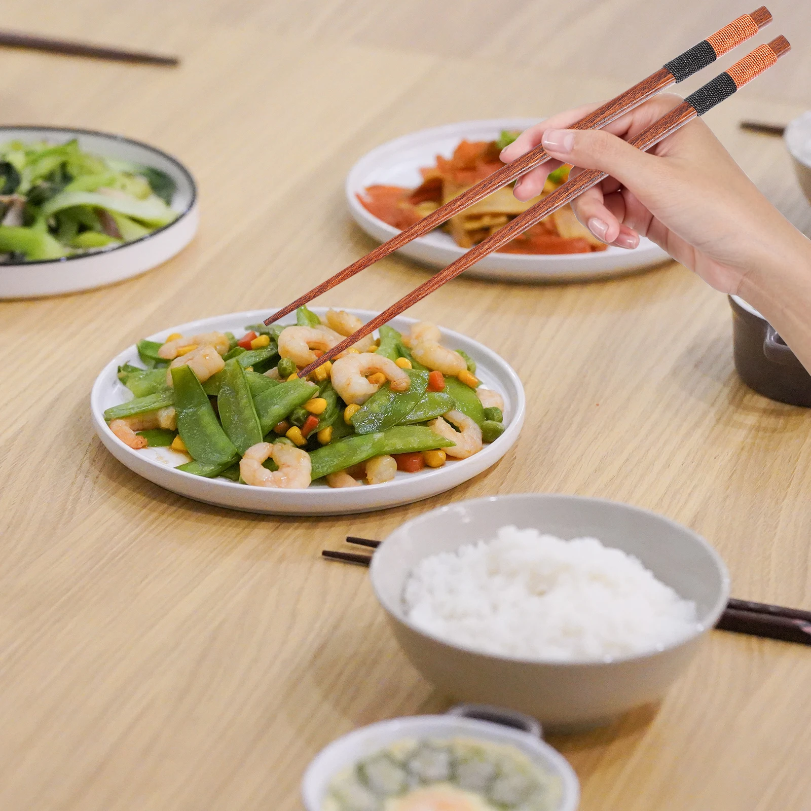 

1 set Wooden Long For Hot Pot Cooking Frying Household Family Party Use No Burrs High Quality Craftsmanship Great Gift