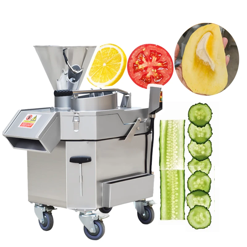 Small Commercial Automatic Fruit Vegetable Cutter Dicer Potato Carrot Apple Lemon Cutting Slicer