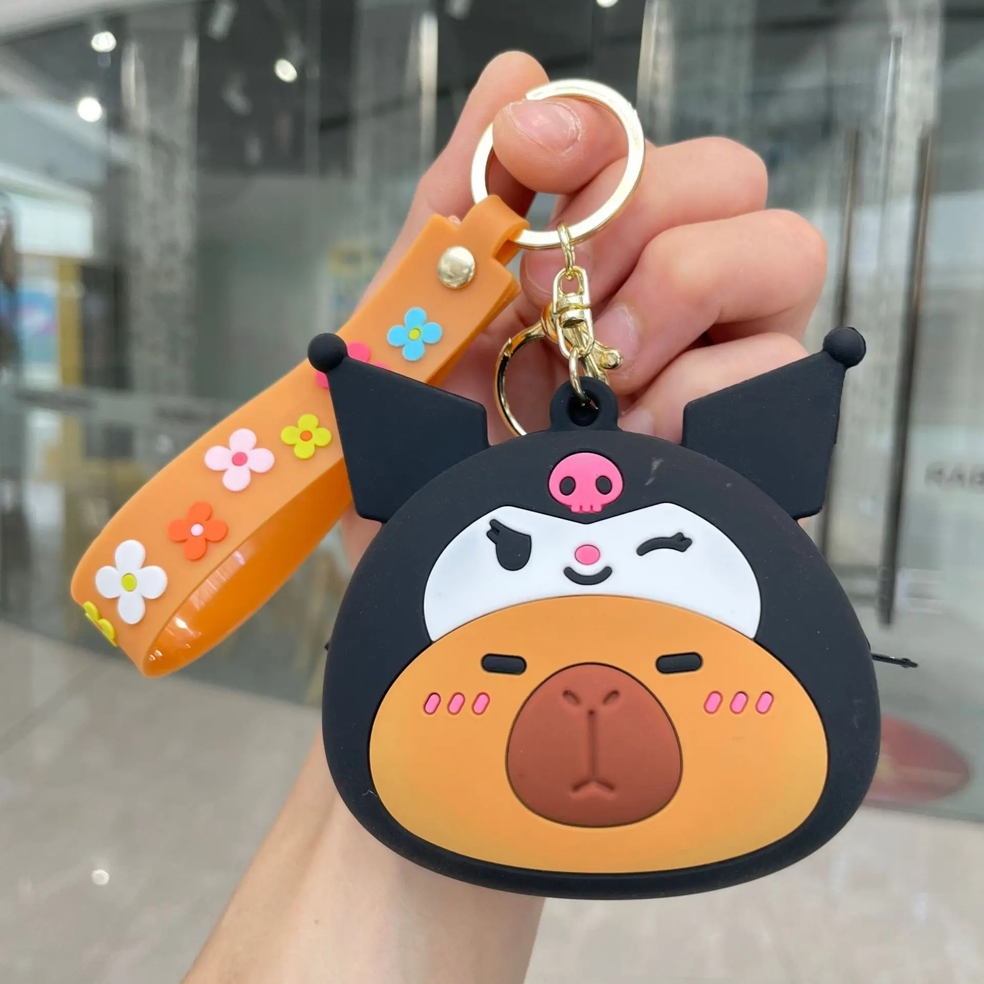 Kawaii Anime My Melody Cinnamoroll Sanrio Lovely Coin Purse Cute Cartoon Hello Kitty Kuromi Sweet Keychain Pendant Girls Gifts