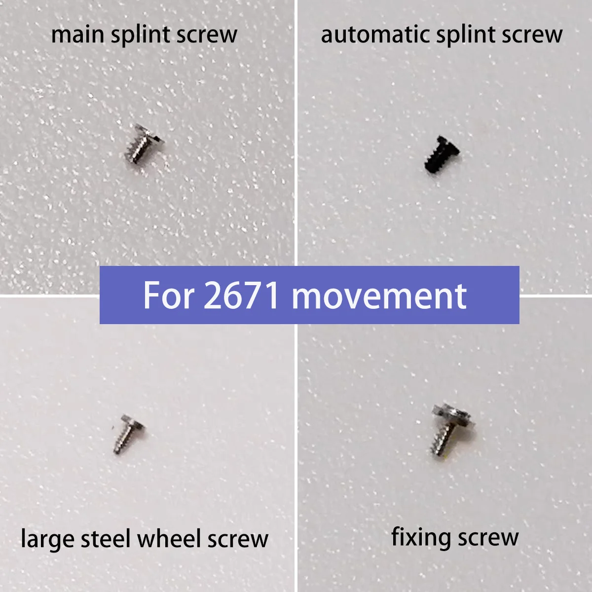 

Watch Movement Accessories Main Splint Screw Automatic Splint Screw Large Steel Wheel Screw Fixing Screw for 2671 Movement