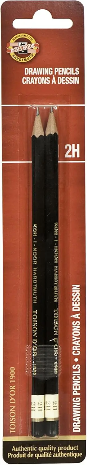 

Профессиональные графитовые карандаши 2H, 2 штуки в упаковке, для рисования и скетчинга, с высокой степенью непрозрачности