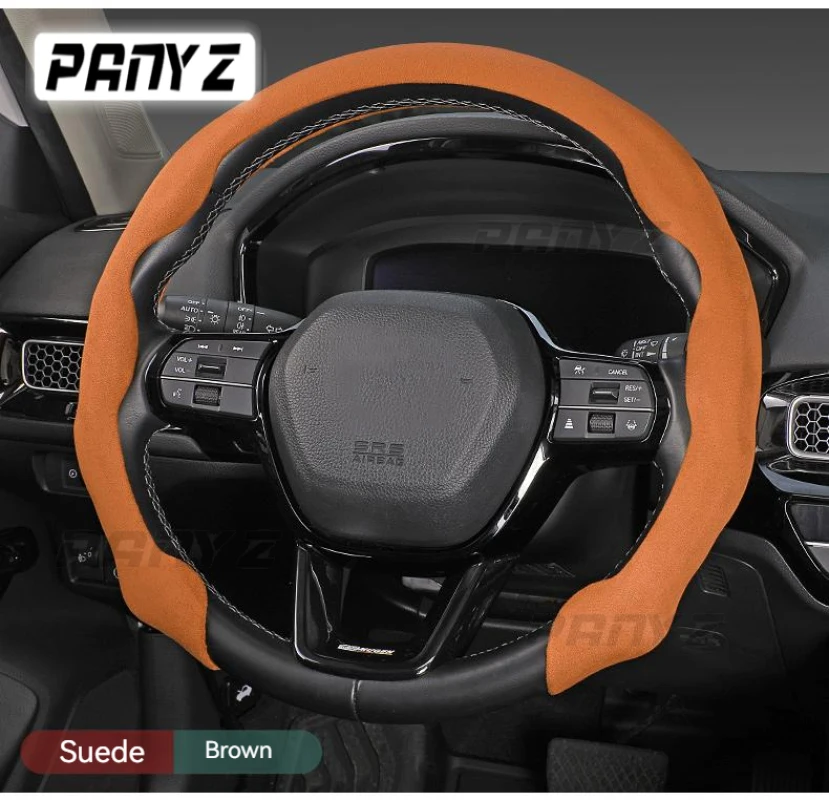 Non-slip Car Steering Wheel Cover Suede For Peugeot 208 2008 308 3008 408 4008 508 5008 107 206 301 Car Accessories