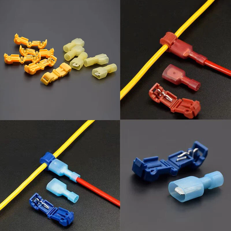 15sets Quick Splice Electrical Car Audio 22-10AWG 0.5mm-6mm Kit Tool Set Wire Cable Connectors Terminals Crimp Scotch Lock