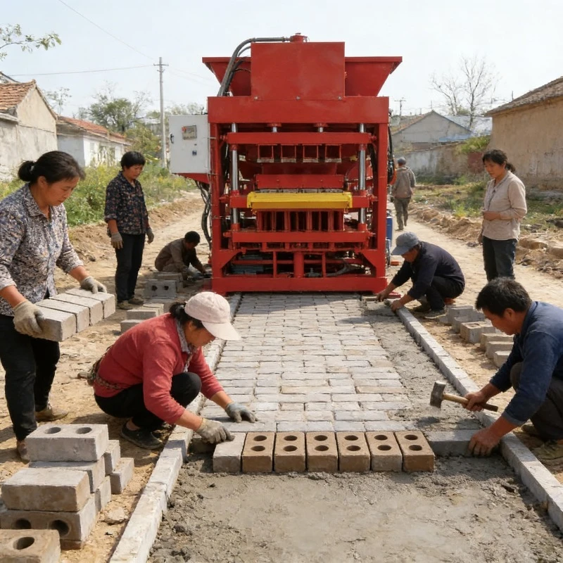

Paving Brick Making Machine Industrial Grade Automatic Large Scale Cement Concrete Block Machine for Construction