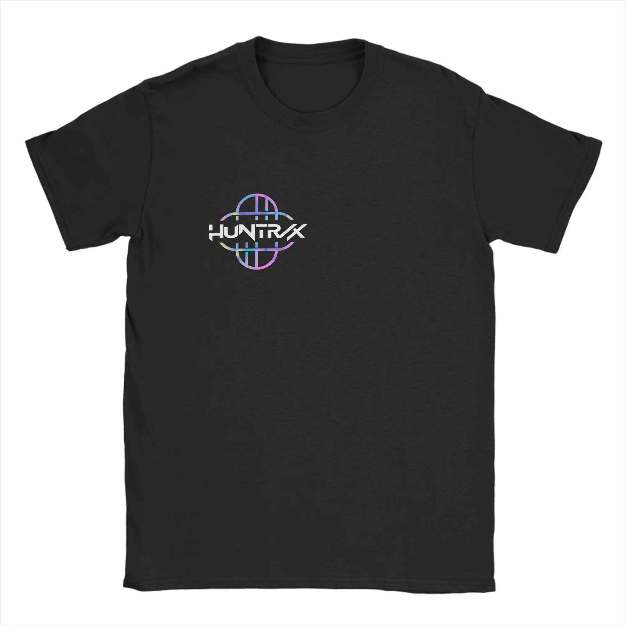 

K-POP Demon Hunter Huntrix Футболка с логотипом Мужская винтажная футболка из 100% хлопка с круглым вырезом Футболка с короткими рукавами Одежда Лето