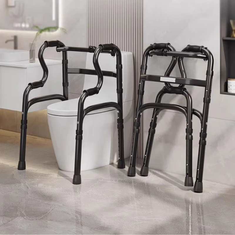 Toilet Grab Bar with Double Handles, No-Drill Foldable Anti-Slip Rail for Elderly Pregnant Disabled,bathroom Safety Aid for Home