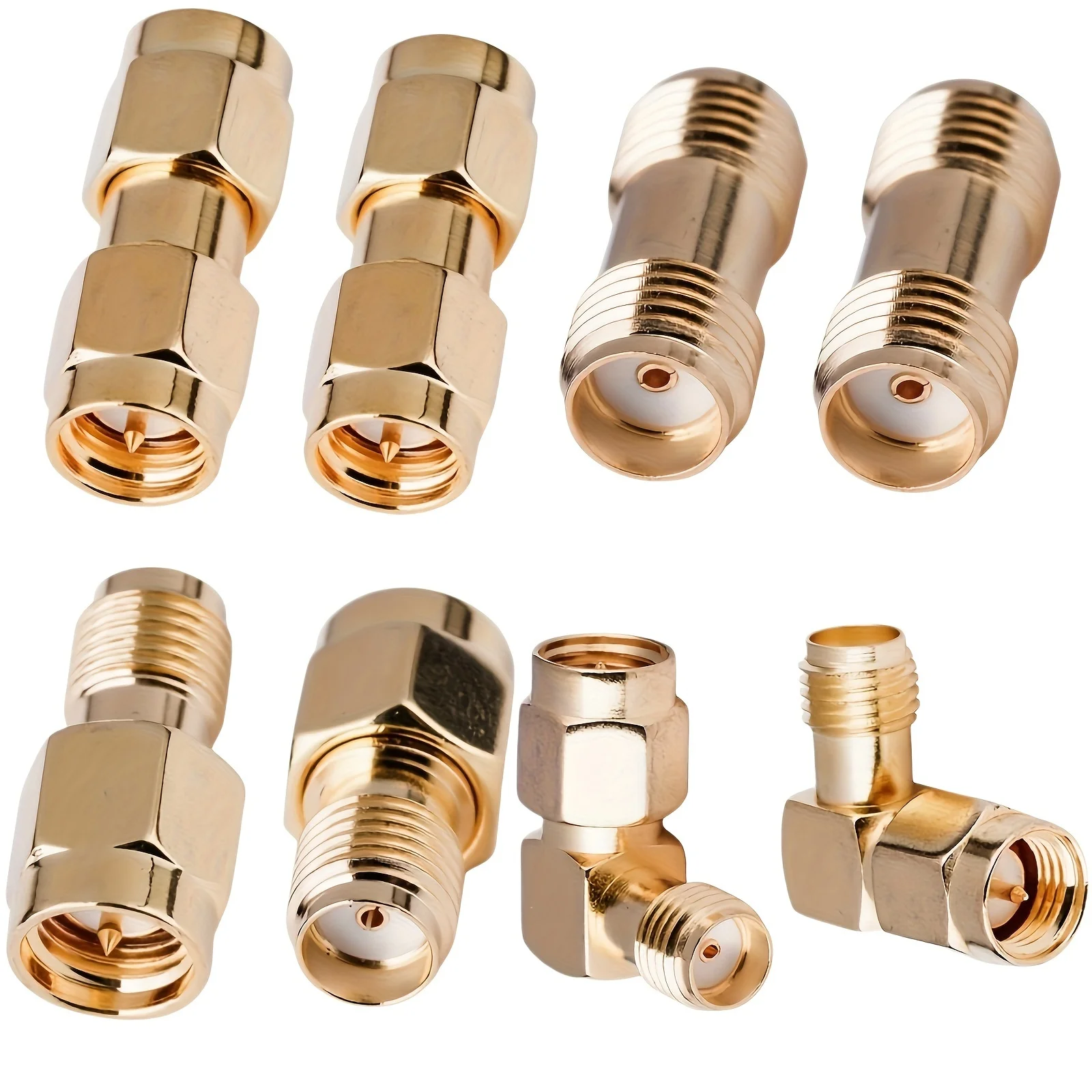 SMA ذكر إلى SMA ذكر أنثى موصل قابس SMA أنثى إلى SMA أنثى جاك RF محول محوري موصل حزمة من 8 وحدات